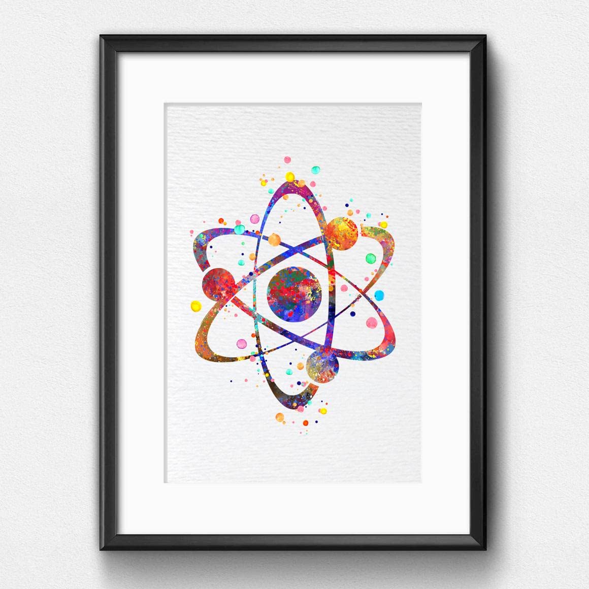 Amazon.com: Dignovel Studios 8X10 Unframed Atom Symbol Watercolor